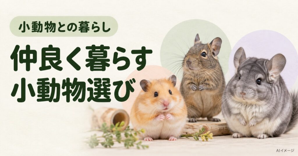 小動物との暮らし:仲良く暮らす小動物選び(AI生成イメージ)