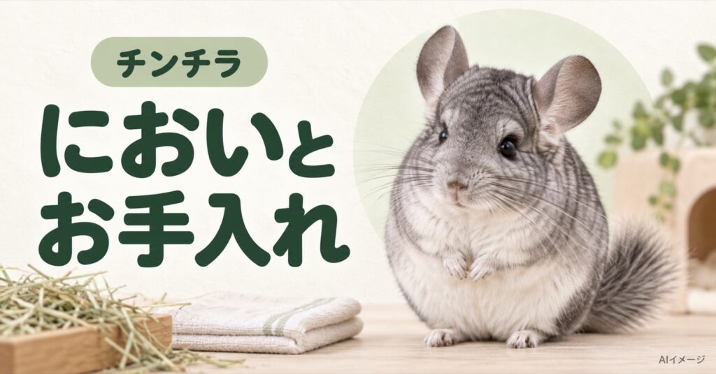 チンチラ：においとお手入れ（AI生成イメージ）