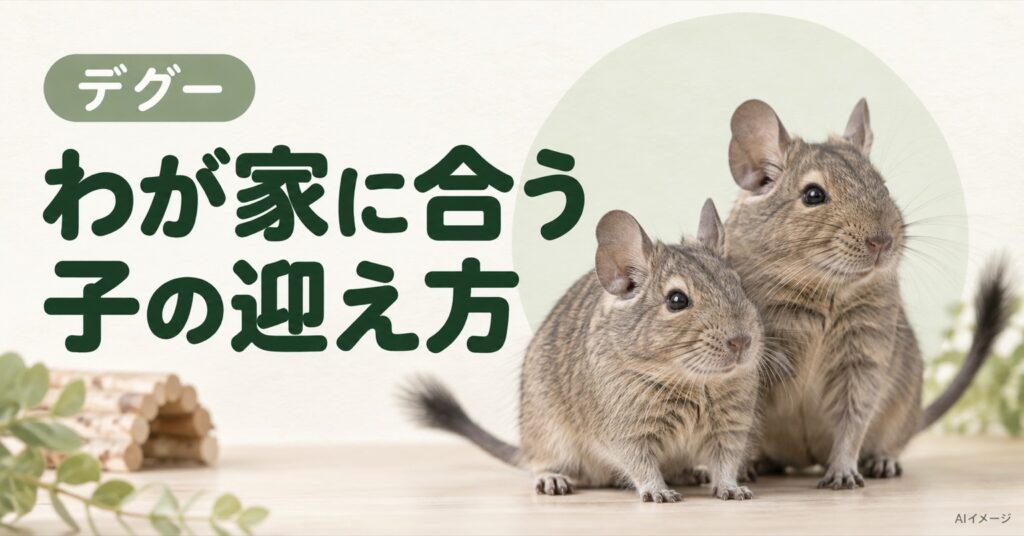 デグー：わが家に合う子の迎え方（AI生成イメージ）