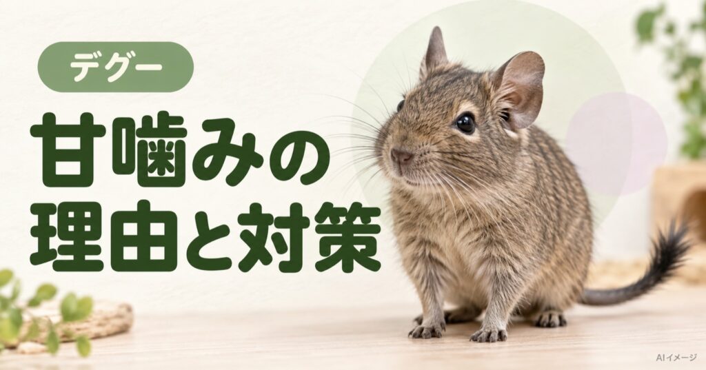 デグー：甘噛みの理由と対策（AI生成イメージ）