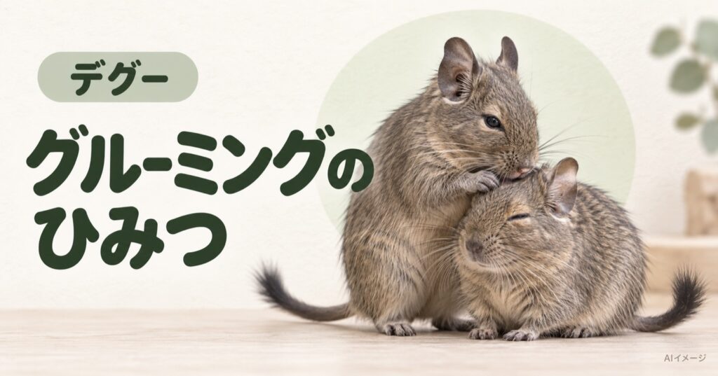 デグー：グルーミングのひみつ（AI生成イメージ）