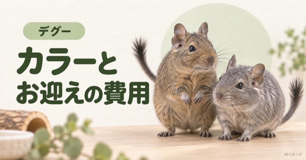 デグー：カラーとお迎えの費用（AI生成イメージ）