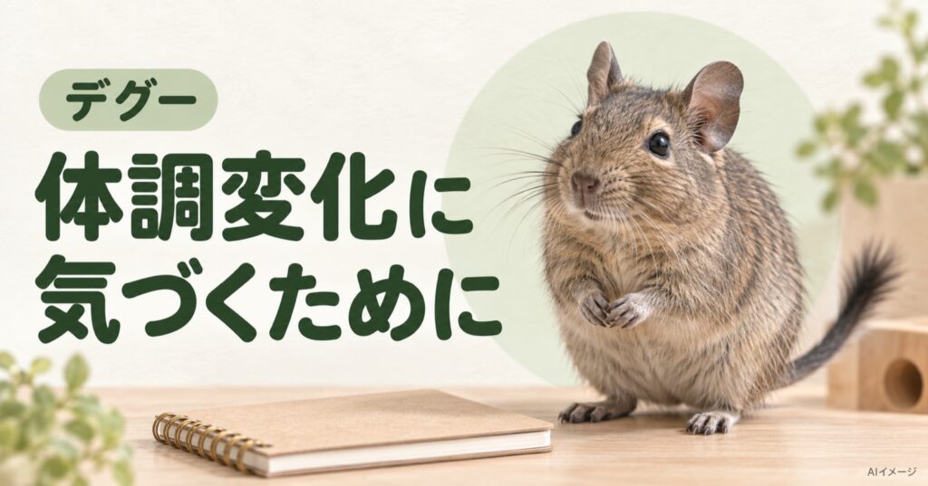 デグー:体調変化に気づくために(AI生成イメージ)