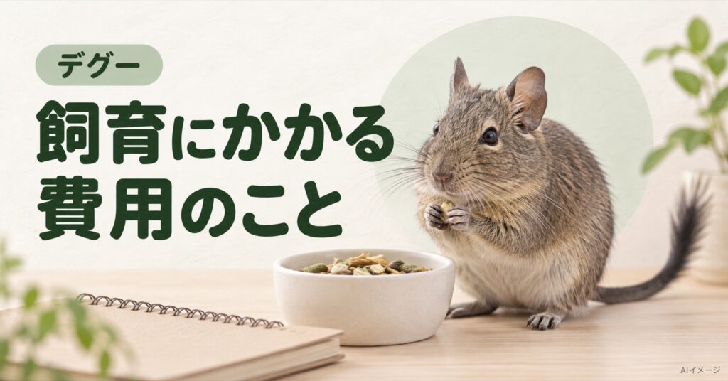 デグー：飼育にかかる費用のこと（AI生成イメージ）