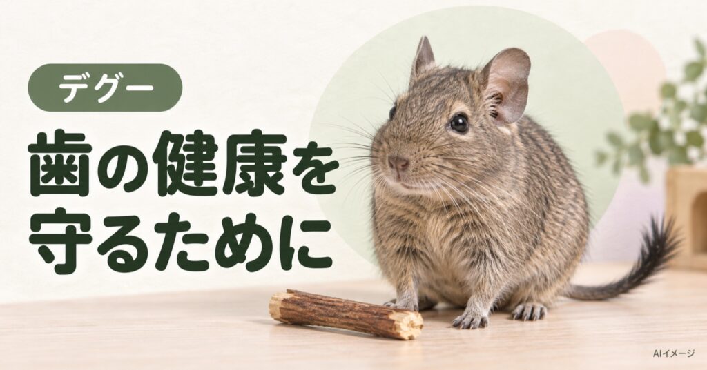 デグー：歯の健康を守るために（AI生成イメージ）
