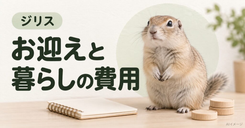 ジリス：お迎えと暮らしの費用（AI生成イメージ）