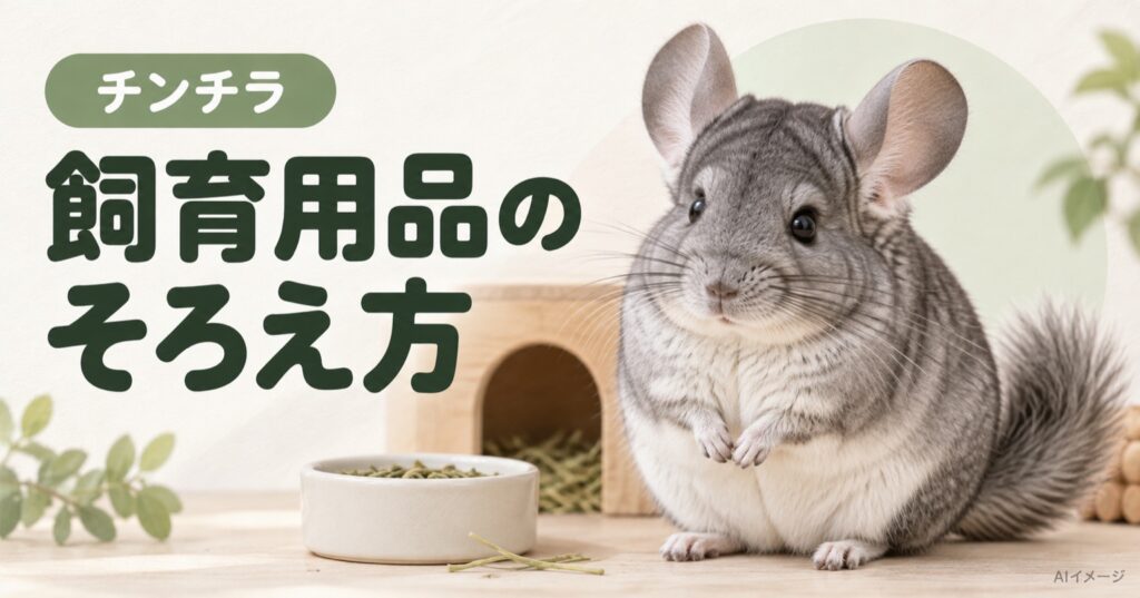 チンチラ:飼育用品のそろえ方(AI生成イメージ)