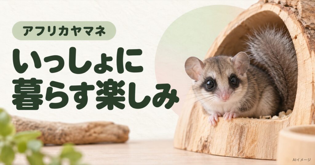 アフリカヤマネ:いっしょに暮らす楽しみ(AI生成イメージ)