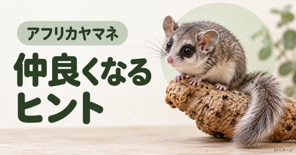 アフリカヤマネ:仲良くなるヒント(AI生成イメージ)