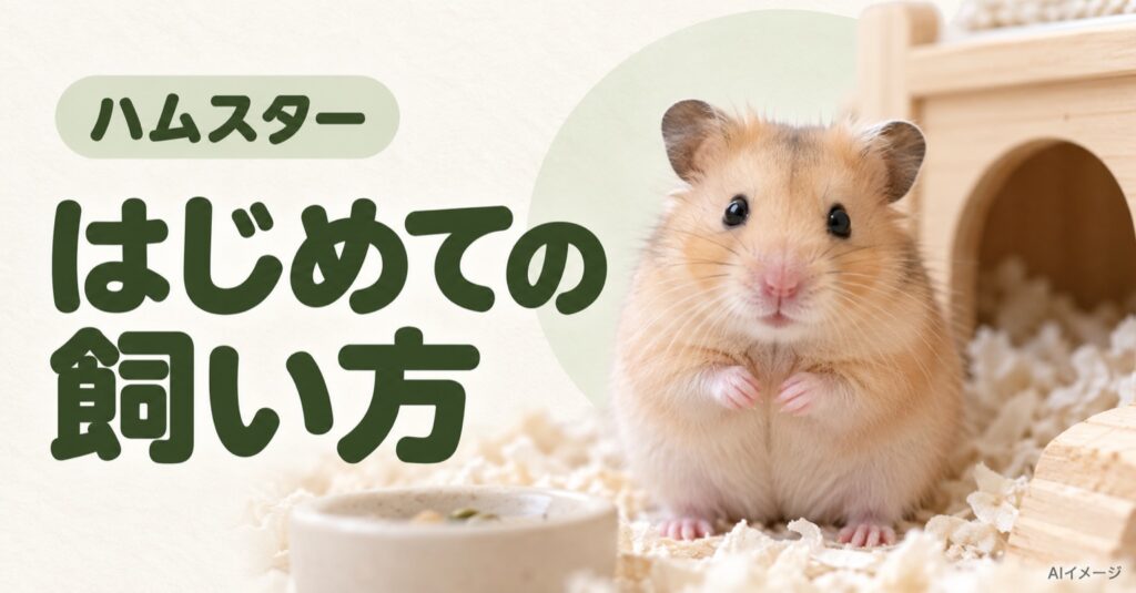 ハムスター:はじめての飼い方(AI生成イメージ)