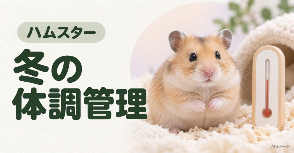 ハムスター:冬の体調管理(AI生成イメージ)