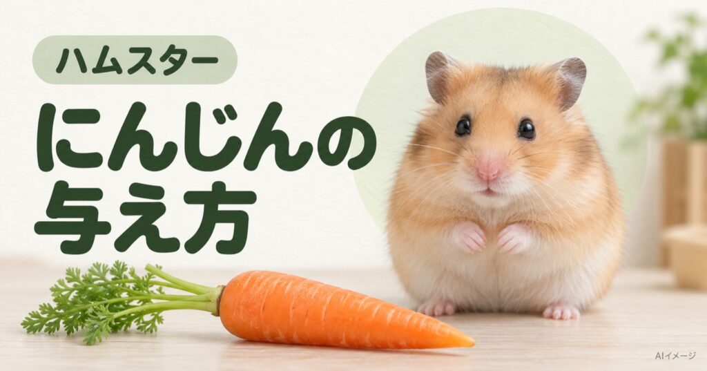 ハムスター:にんじんの与え方(AI生成イメージ)