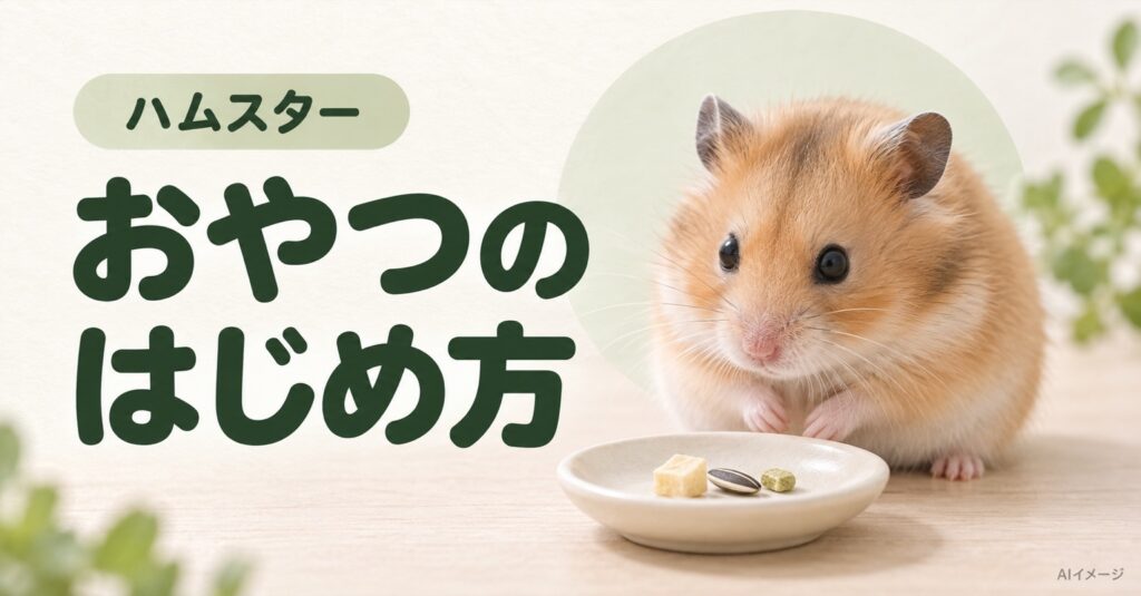 ハムスター:おやつのはじめ方(AI生成イメージ)