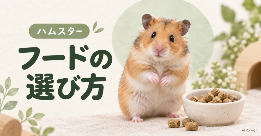 ハムスター:フードの選び方(AI生成イメージ)