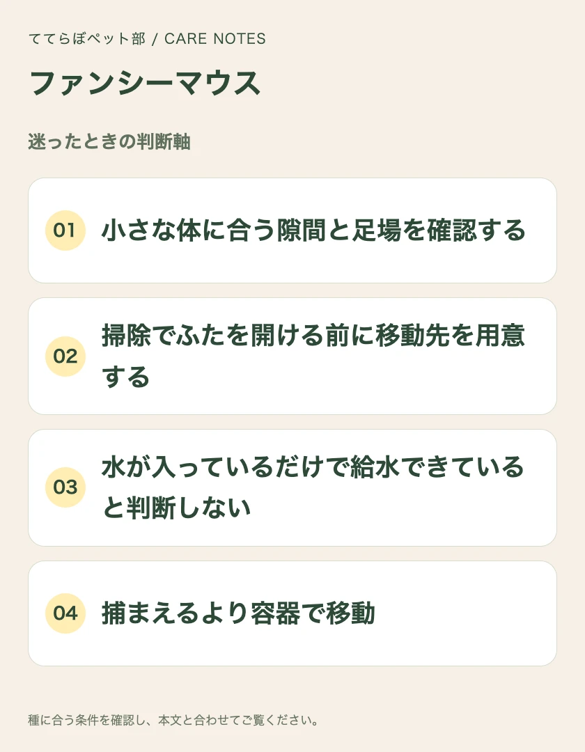 ファンシーマウスの迷ったときの判断軸