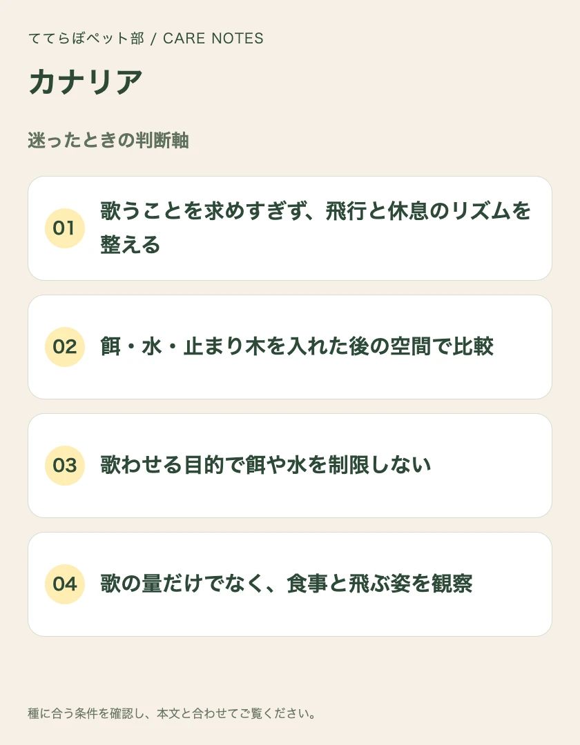 カナリアの迷ったときの判断軸